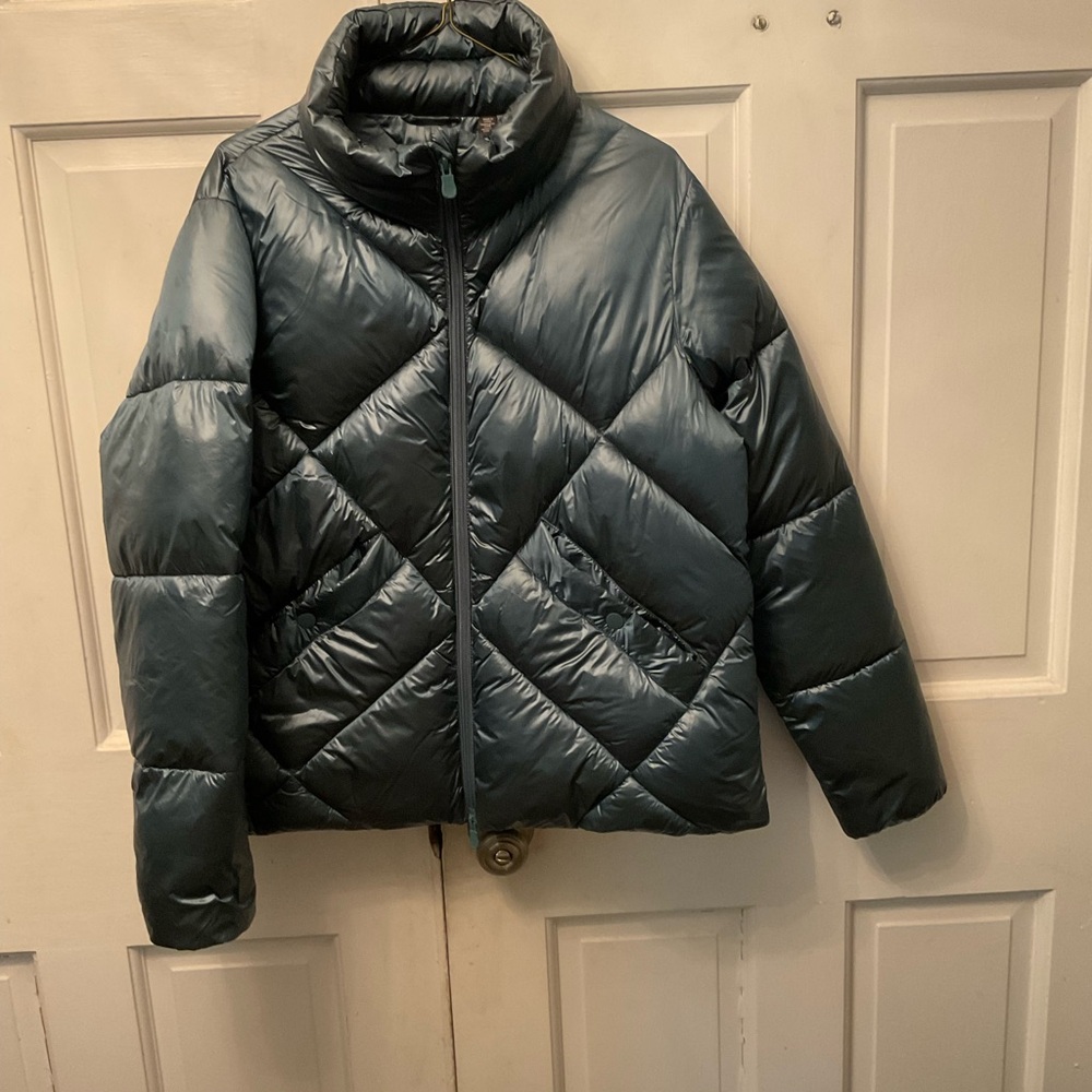 Women's Save the Duck Blue Quilted Puffer Jacket NWOT